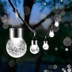 Solar Lights Outdoor Hanging Decorative Globe 24 Pack, Waterproof Solar Lantern with Handle and Clip, Solar Powered Glass Ball Lights for Garden Yard Fence Tree Umbrella Holiday Décor, Cold White by PARTPHONER
