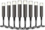 GOODSMANN 8PK Outdoor Low Voltage Bollard Lights 2W 2700K Warm White LED Landscape Pathway Light Kits Bronze Color by GOODSMANN