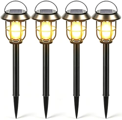 Solar Motion Lights Outdoor for Halloween Decorations, 4 Pack by Awethone