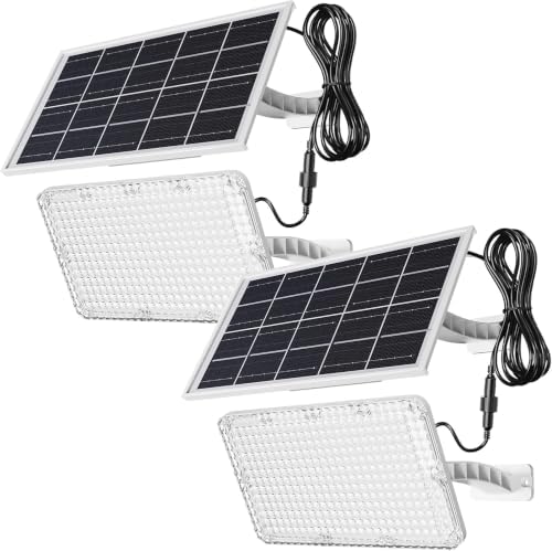 JACKYLED 1000 Lumen 299 LED Solar Dusk to Dawn Light Outdoor White 2 Pack by JACKYLED