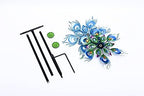 Peacock Wind Spinner, 48Inch Double Wind Sculpture, Wind Sculptures & Spinners Outdoor Metal Stake Yard Spinners, Garden Wind Catcher Wind Mills, Lawn&Garden… - Image 2