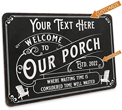 Personalized Porch Sign Welcome to Our Porch Sign Custom Family Name Patio Décor Deck Backyard Signs 12x18 112180111001 - Image 3
