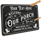 Personalized Porch Sign Welcome to Our Porch Sign Custom Family Name Patio Décor Deck Backyard Signs 12x18 112180111001 - Image 3