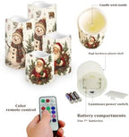 Santa Snowman Flameless Battery Operated Lamp with Remote - Image 3