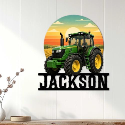 Personalized Tractor Metal Sign – Custom Farmer Name Wall, Barn, Farm, Garage, Workshop, Porch, Home, or Office Decor, Gift for Dad, Mom, Husband, Wife, Farmer on Birthday or Holiday - Image 3