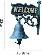 Cast Iron Dinner Bell Hanging Doorbell Made of Fine Cast Iron - Indoor Outdoor Wall Mounted Dinner Bell for Farmhouse Garden Home Wall Art Decoration - Image 2