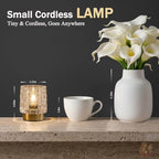 MJ PREMIER Battery Operated Lamp,Small Cordless Lamp with Timer, Clear-03 - Image 5