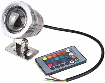 Waterproof 10W RGB LED DC 12V Outdoor 16 Color Changing Waterproof Underwater Flood Spot Light Lamp Garden(Silver,15W AC 85-265V) by Unknown