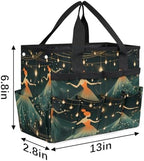 Ballet Dancing Garden Tool Bag Organizer Heavy Duty Ballet Dance Theme Gardening Tote Bag with 10 Pockets for Women Men Gardening Gifts - Image 3