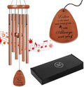 Elegant Copper-Red Wind Chime for Home and Garden, Memorial Wind Chime with 6 Aluminum Tubes, 32-Inch by Unknown