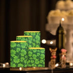 St Patrick's Day Flameless Candles with Remote Battery Operated Candles with Timer Pack of 4 Novelty Green Shamrocks LED Pillar Tea Lights for Indoor Outdoor Decorations - Image 3