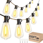 Svater 200 FT Outdoor String Lights LED, Waterproof for Outside Patio by Svater