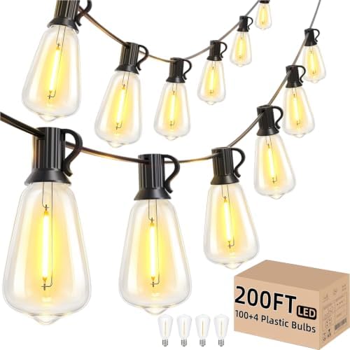 Svater 200 FT Outdoor String Lights LED, Waterproof for Outside Patio by Svater