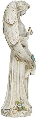 Joseph's Studio by Roman - Angel with Two Birds Statue, 20" H, Garden Collection, Resin and Stone, Decorative, Religious Gift, Home Outdoor and Indoor Decor, Durable, Long Lasting - Image 2