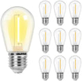 220v,E27,12V Low Voltage S14 LED Replacement Edison Bulb 1W Plastic E26/E27 Outdoor Shatterproof Solar String Light Bulbs for RV Camper Marine by Unknown