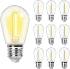 220v,E27,12V Low Voltage S14 LED Replacement Edison Bulb 1W Plastic E26/E27 Outdoor Shatterproof Solar String Light Bulbs for RV Camper Marine by Unknown