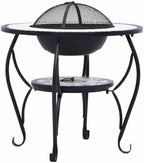Mosaic Fire Pit Table, Ceramic Round Wood Burning Bowl, 26.8 in - Image 5
