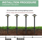 Low Voltage Pathway Lights LED Landscape Lights, 4.5W 12V AC/DC, 3000K Warm White, Cast-Aluminum, IP65 Waterproof, ETL Listed, for Yard, Walkway, Garden, 6 Pack - Image 7
