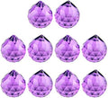 Queenbox 10pcs 40mm Crystal Suncatcher Prism Ball Rainbow Hanging Pendants Maker with Hole for Chandelier Feng Shui Window, Violet by Queenbox