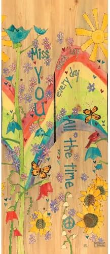 Studio M Art Pole Outdoor Decorative Accessory for Landscaping, Gardens, and Yards, 40 Inches Tall Weather Resistant PVC with Vinyl Wrap, Miss You - Image 3