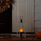 Glitzhome 16.5" H Lanterns Decorative Indoor Outdoor, Vintage Metal Lantern,Farmhouse Hanging Candle Holder for Living Room Mantel Patio Porch Garden Wedding & Holiday Decor - Image 7