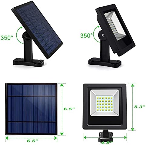 2 Pack Solar Wall Mount Lights - Super Bright Solar Security Flood Lights for Outdoor Use, IP65 Waterproof, Dusk to Dawn - Image 2