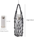 Mason Jar Hangers 10pcs Hand Woven Water Cup Mesh Bag Weave Can Be Suspended Bottle Cover Manual Cotton Rope Umbrella Storage For Hanging Bottle(Black) - Image 4