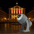 10W Rotation Spotlight Long Range LED Flood Lights, Narrow Beam Angle Landscape Lamps, AC 85-265V Outdoor Wall Washer, IP65 Building Exterior Wall Lighting Projector(Red) by Unknown