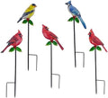 5 Pack Metal Bird Garden Stakes 20in Rustproof Yard Art Outdoor Decor by YNGFIL
