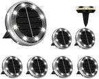 Ground Lights, Solar Garden Light Outdoor 8 LED Disc Underground(White 4 Pack) by Unknown