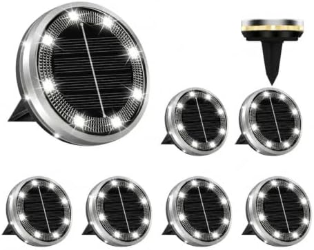 Solar Ground Lights, Solar Garden Light Outdoor 8 LED Disc Underground,for Patio Pathway Lawn Yard by Unknown