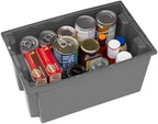 Akro-Mils 35180 Nest and Stack Plastic Storage Container and Distribution Tote, (18-Inch L x 11-Inch W x 6-Inch H), Gray, (6-Pack) - Image 3