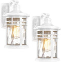 Darkaway Outdoor Wall Light Fixture,2pcs Outside Porch Lights Wall Mounted with Water Ripple Glass Exterior Waterproof Lantern Modern Wall Sconce Lighting for Front Door by Darkaway