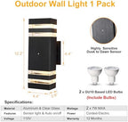Dusk to Dawn Outdoor Lighting, LED Wall Sconce Sensor Waterproof Porch Lights 14W Black Exterior Up and Down Light Fixture for Porch Hallway Patio Garden Corridor - Image 6