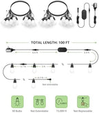 Lepro ZB1 AI Smart Outdoor String Lights, 100(88+12) ft RGB+IC+Warm White - Image 3