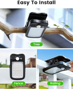 Clip-On Solar Lights Outdoor, Motion Sensor, 6 Pack, Black - Image 4