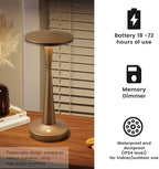 LED Cordless Table Lamp Rechargeable,Battery Powered Outdoor Lights - Image 6