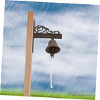 ORFOFE 1pc Antique Style Door Bell Handcrafted Iron Door Chime Wireless Wall Bell Accessory - Image 3