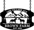 Custom Farmhouse Metal Sign | Personalized Last Name & Established Date Farm Scene Wall Art | Metal Farm Wall Art & Garden Decor | Unique Farmer Gift, Housewarming, or Ranch Decoration by HYTSIGN