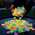 Magical Glowing Pebbles,1000PCS Colorful Glow-in-the-Dark Garden Stones,Waterproof Night Guide Pebbles Glow in the Dark,Glow in the Dark Rocks Outdoor,for Garden Path Yard Fish Tank (Orange,1000) - Image 7