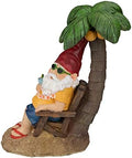Northlight 12.25" Tropical Gnome with Palm Tree Outdoor Garden Statue by Northlight