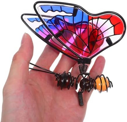 Hemoton 3pcs Butterfly Garden Stakes with Iron and Glass for Outdoor Patios - Image 4
