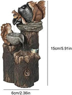 Water Fountains Indoor Desktop Fountain Outdoor Garden Decoration Fountain Indoor Fountain Resin Decoration with LED Lamp Animal Statue Home Garden Courtyard Decoration Tabletop Fountain - Image 2