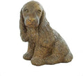 Solid Rock Stoneworks Sitting Cocker Spaniel Statue 12in Tall Tobacco Color by SolidRockStoneworksLLC