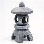 Solar Japanese Pagoda Garden Statue, Resin Pagoda Solar Zen Garden Lantern by Unknown