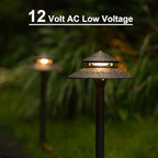 GOODSMANN Pathway Lights Kits 3W LED 8PK Outdoor Low Voltage Landscape Lighting 180 Lumen Hardwired 2 Tier Pagoda Path Light 3000K Warm White Metal 12V Electric Sidewalk Walkway Lights with Connectors - Image 5