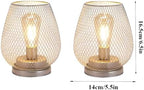 JHY DESIGN Set of 2 Metal Cage LED Lantern Battery Powered Cordless Accent Light with LED Great for Weddings Parties Patio Events for Indoors Outdoors(Silver) - Image 2