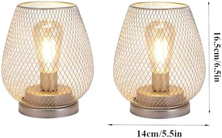 JHY DESIGN Set of 2 Metal Cage LED Lantern Battery Powered Cordless Accent Light with LED Great for Weddings Parties Patio Events for Indoors Outdoors(Silver) - Image 2