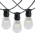 37.5 Foot S14 LED Edison Outdoor String Lights, Black Wire, 25 Bulbs by NoveltyLights-LightExperts