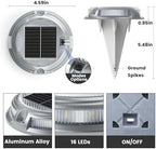 SIEDiNLAR Solar Driveway Lights Outdoor, 16 LEDs with 9 Modes RGB (12 Pack) - Image 4